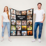 Personalised 18 Photo Collage Fleece Blanket<br><div class="desc">Personalised gift fleecy blanket featuring with 18 photos of your choice! (it is recommended to use a square photo)</div>