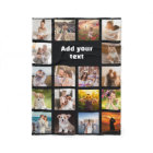 Personalised 18 Photo Collage Fleece Blanket