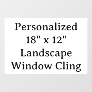 Personalised 18" x 12" Landscape Window Cling