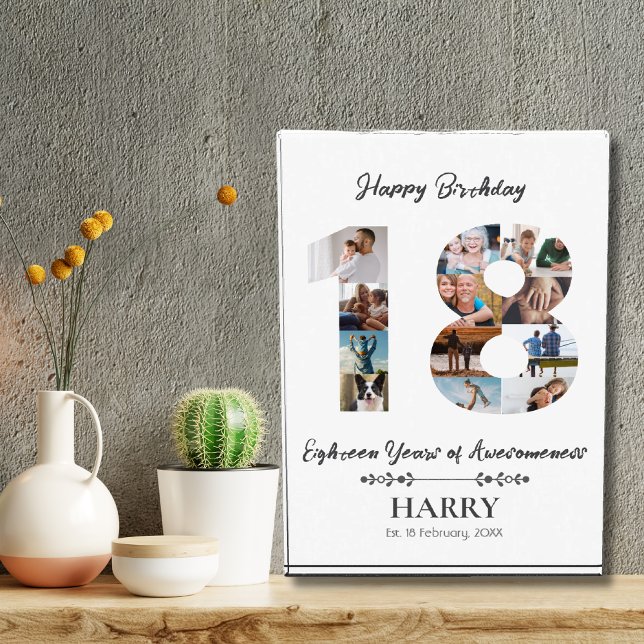 Personalised 18th Birthday Photo Block (Creator Uploaded)