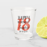 Personalised 18th Birthday Shot Glass<br><div class="desc">Custom personalised 18th birthday shot glass with custom date and name. Personalised birthday gift idea.</div>