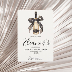 Personalised 18th Champagne Birthday Invitation