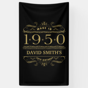 Personalised 1950 70th Birthday Banner