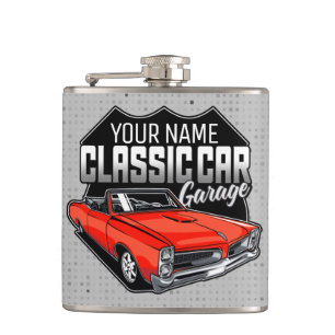 Personalised 1966 Convertible Classic Car Garage Hip Flask