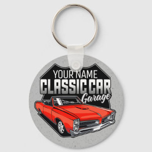 Personalised 1966 Convertible Classic Car Garage Key Ring