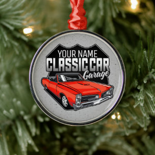 Personalised 1966 Convertible Classic Car Garage Metal Ornament