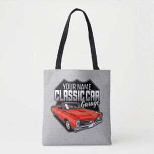 Personalised 1966 Convertible Classic Car Garage Tote Bag