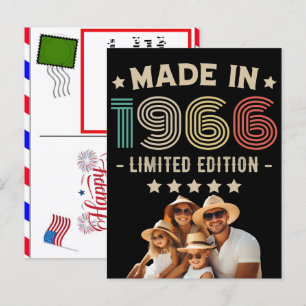 Personalised 1966 Sixtieth Birthday, 4th of July C Holiday Postcard