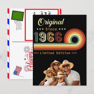 Personalised 1966 Sixtieth Birthday, 4th of July C Holiday Postcard