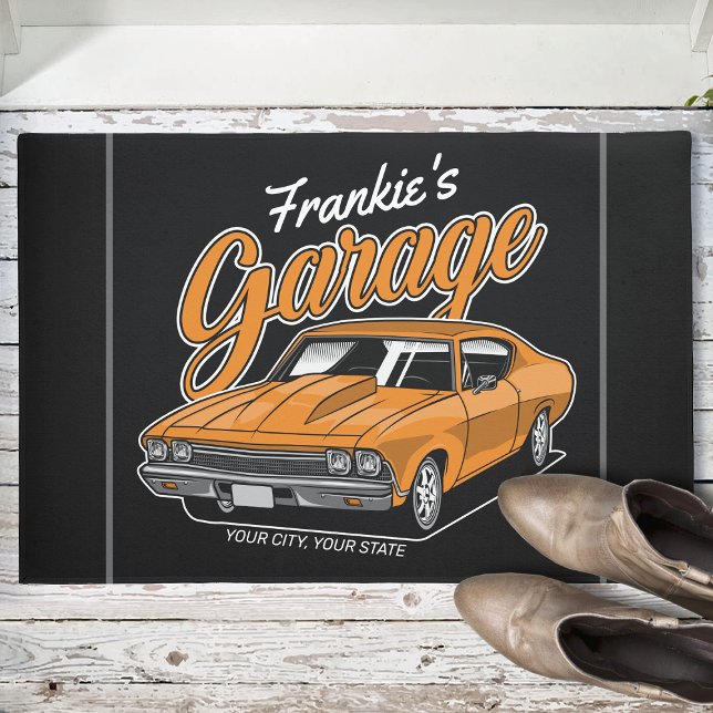 Personalised 1968 396 Classic Muscle Car Garage Doormat (Creator Uploaded)