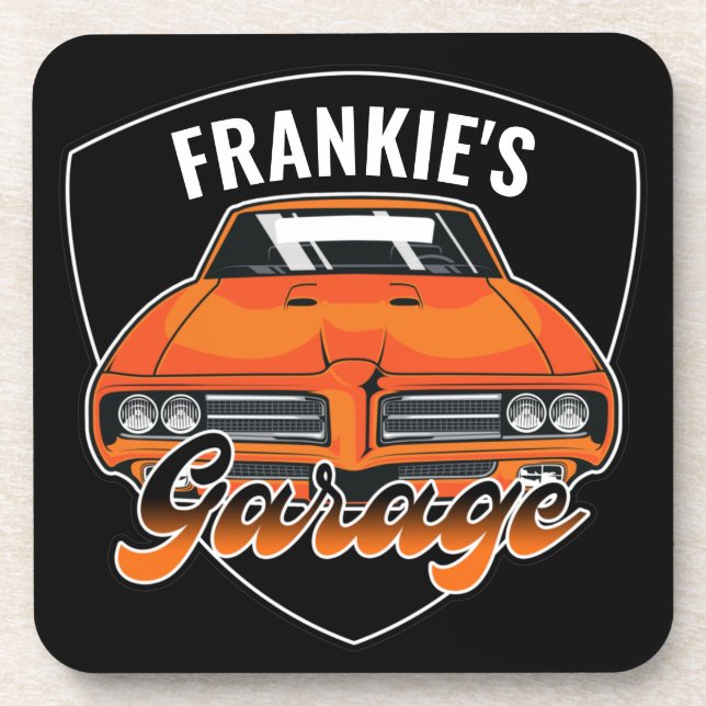 Personalised 1969 Ram Air 400 Muscle Car Garage  Coaster (Front)
