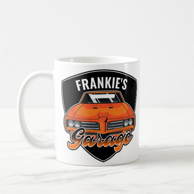 Personalised 1969 Ram Air 400 Muscle Car Garage Coffee Mug (Left)