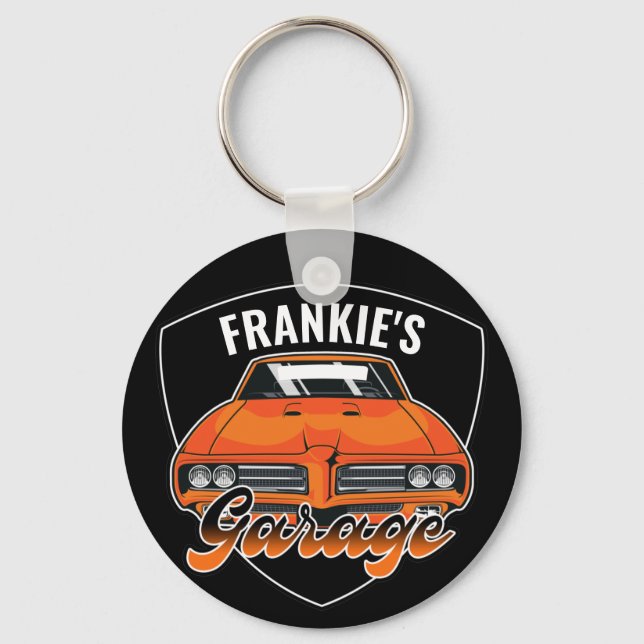 Personalised 1969 Ram Air 400 Muscle Car Garage Key Ring (Front)