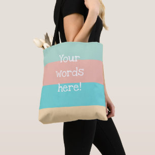 Personalised 1970s Retro Striped Tote Bag