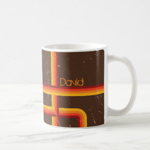 Personalised 1970s Style Geo Print Mug