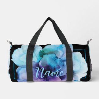 Personalised 19" Duffle Bag - Watercolor Flower