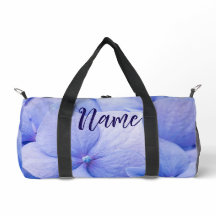 Personalised 19" L Duffle Bag - Blue Hydrangea