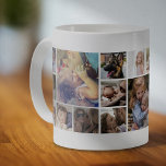 Personalised 19 Square Photo Collage Coffee Mug<br><div class="desc">Cool photo collage mug featuring 19 pictures of family,  friends and pets for you to change to your own.</div>