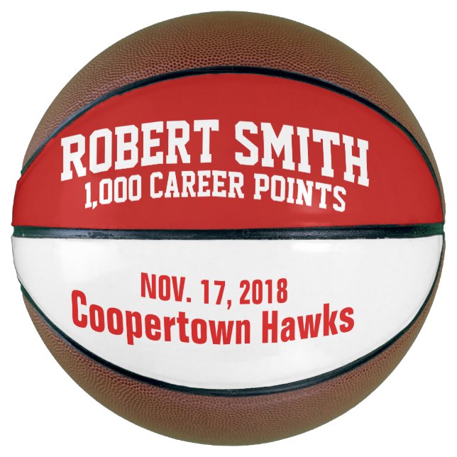 Personalised 1,000 Point Basketball (Front)