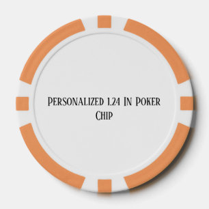 Personalised 1.24 In Orange Poker Chips