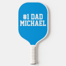 Personalised #1 Dad Father's Day Blue White