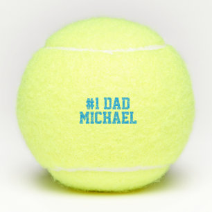 Personalised #1 Dad Father's Day Tennis Ball Blue
