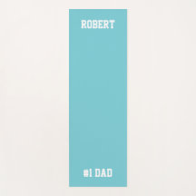 Personalised #1 Dad Father's Day Yoga Mat Green