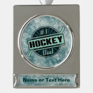 Personalised #1 Hockey Dad Christmas Ornament