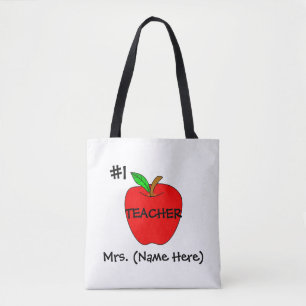 Personalised #1 Teacher Tote Bag
