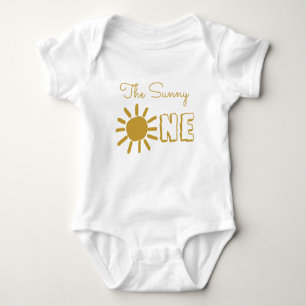 Personalised 1st birthday baby sun happy cute bodysuit