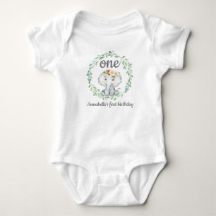 Personalised 1st Birthday One Piece Baby Bodysuit