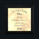 Personalised 1st Wedding Anniversary Gift Box<br><div class="desc">Stylish personalised 1st Wedding Anniversary Keepsake / Gift Box.</div>