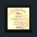 Personalised 1st Wedding Anniversary Gift Box<br><div class="desc">Stylish personalised 1st Wedding Anniversary Keepsake / Gift Box.</div>