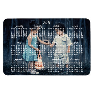 Personalised 2017 Magnetic Calendar 4x6 Magnet