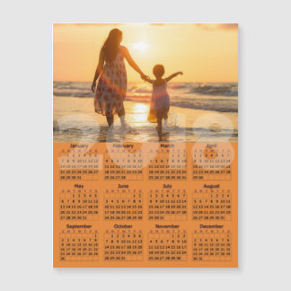 Personalised 2018 Calendar Magnetic Photo Card