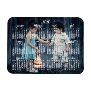Personalised 2020 Magnetic Calendar 3x4 Magnet