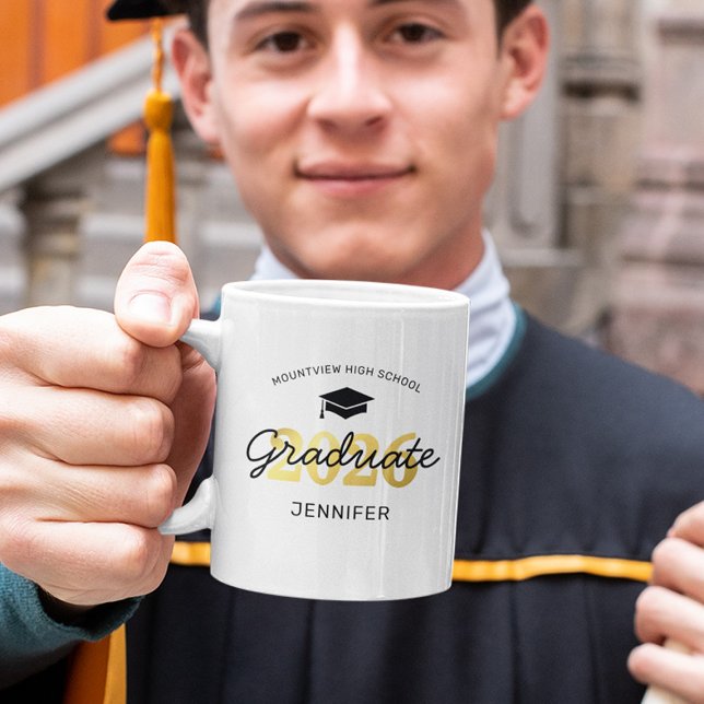 Personalised 2023 Black Gold Graduate Mug (Creator Uploaded)
