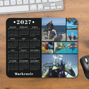 Personalised 2023 Calendar 6 Photo Custom Colour Mouse Pad