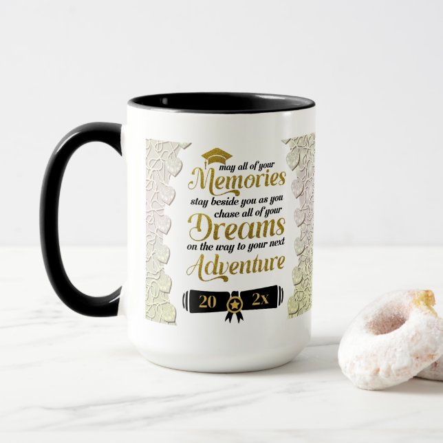 Personalised 2024 Graduation Photos Student Gifts Mug (With Donut)