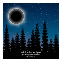 Personalised 2024 Solar Eclipse Souvenir Memento