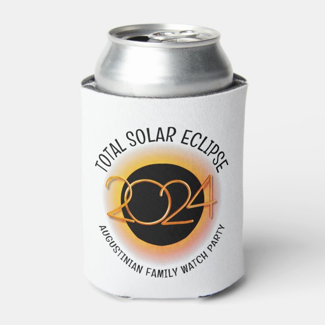 Personalised 2024 TOTAL SOLAR ECLIPSE Can Cooler (Can Front)