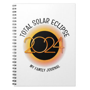 Personalised 2024 TOTAL SOLAR ECLIPSE Family Notebook