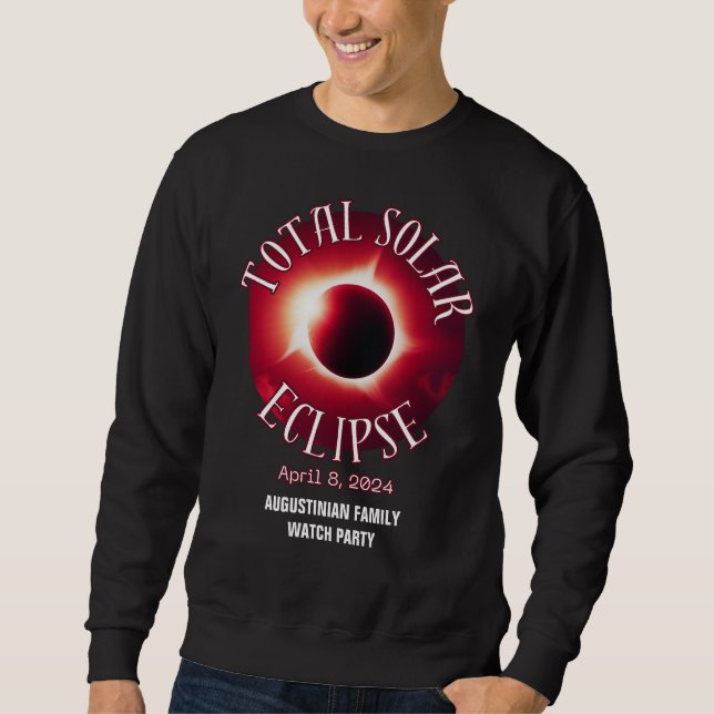 Personalised 2024 TOTAL SOLAR ECLIPSE Family Sweatshirt (Front)