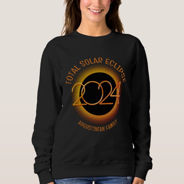 Personalised 2024 TOTAL SOLAR ECLIPSE Family Sweatshirt (Front)
