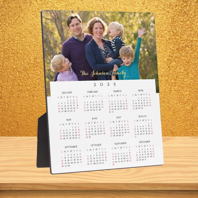 Personalised 2025 Family Photo Yearly Calendar Plaque (Personalized 2025 Family Photo Yearly Calendar Plaque)