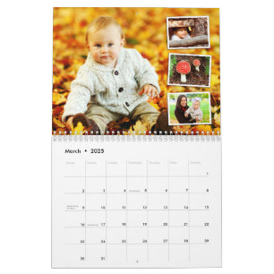 Personalised 2025 photo calendar custom holiday