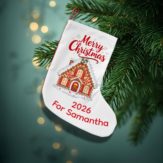 Personalised 2026 Christmas House Stocking  (Creator Uploaded)