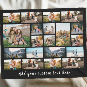 Personalised 20 Photo Collage Fleece Blanket