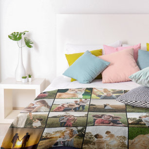 Personalised 20 Photo Collage Fleece Blanket