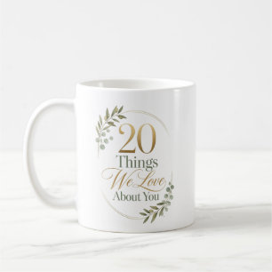 Personalised 20 Things We Love About You Gift Coffee Mug